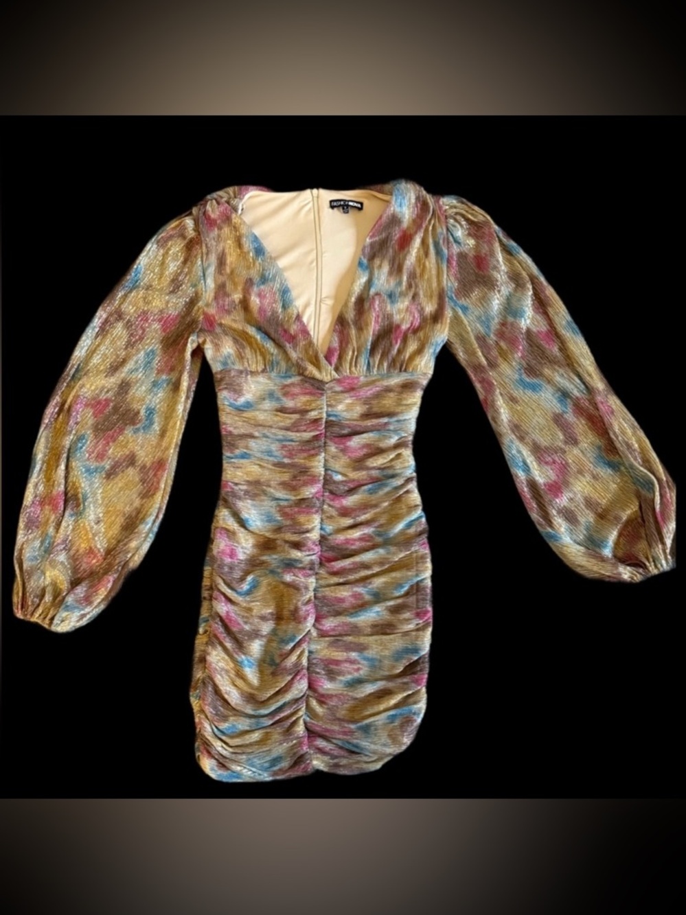 Fashion Nova Vibrant Pleated Dress
